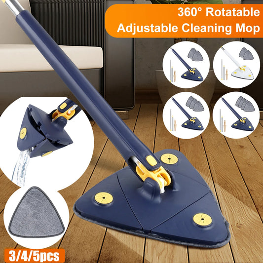 Telescopic Triangle Mop 360° Rotatable Self-wringing Triangle Extended Adjustable Mop Floor Squeeze Free Hand Washing Lazy Tool - AliExpress 15 willstar